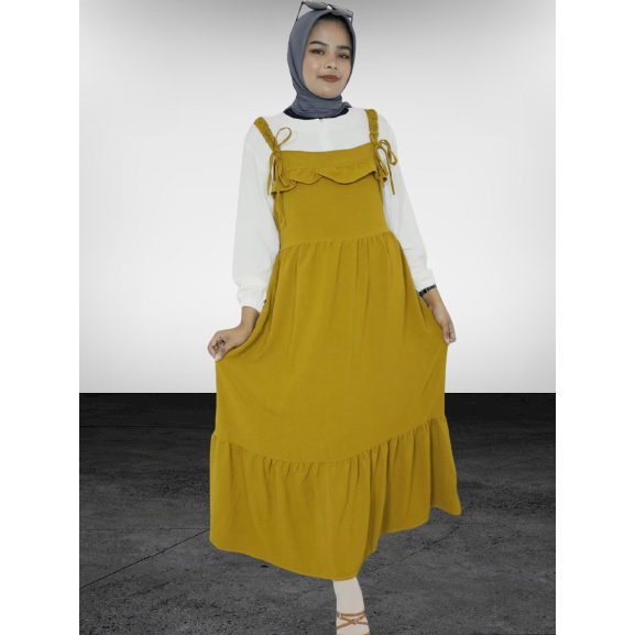 Gamis wanita Terbaru Syahnass Bo Bahan crinkle airflow ld 100 - 120 cm Gamis wanita model terbaru 20