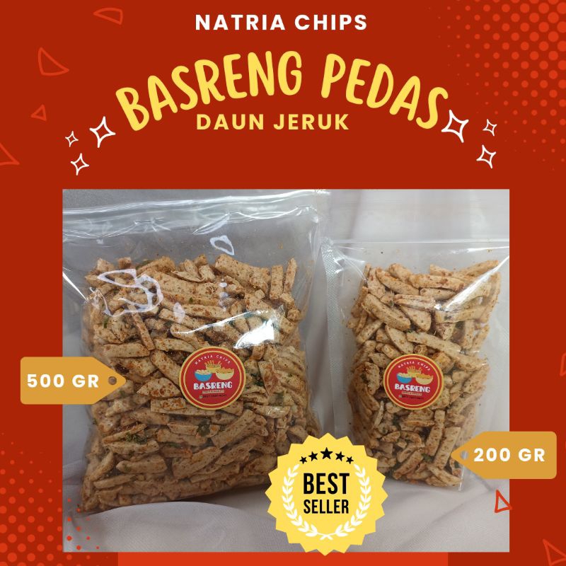 

Basreng stik pedas daun jeruk 500gr by natria chips