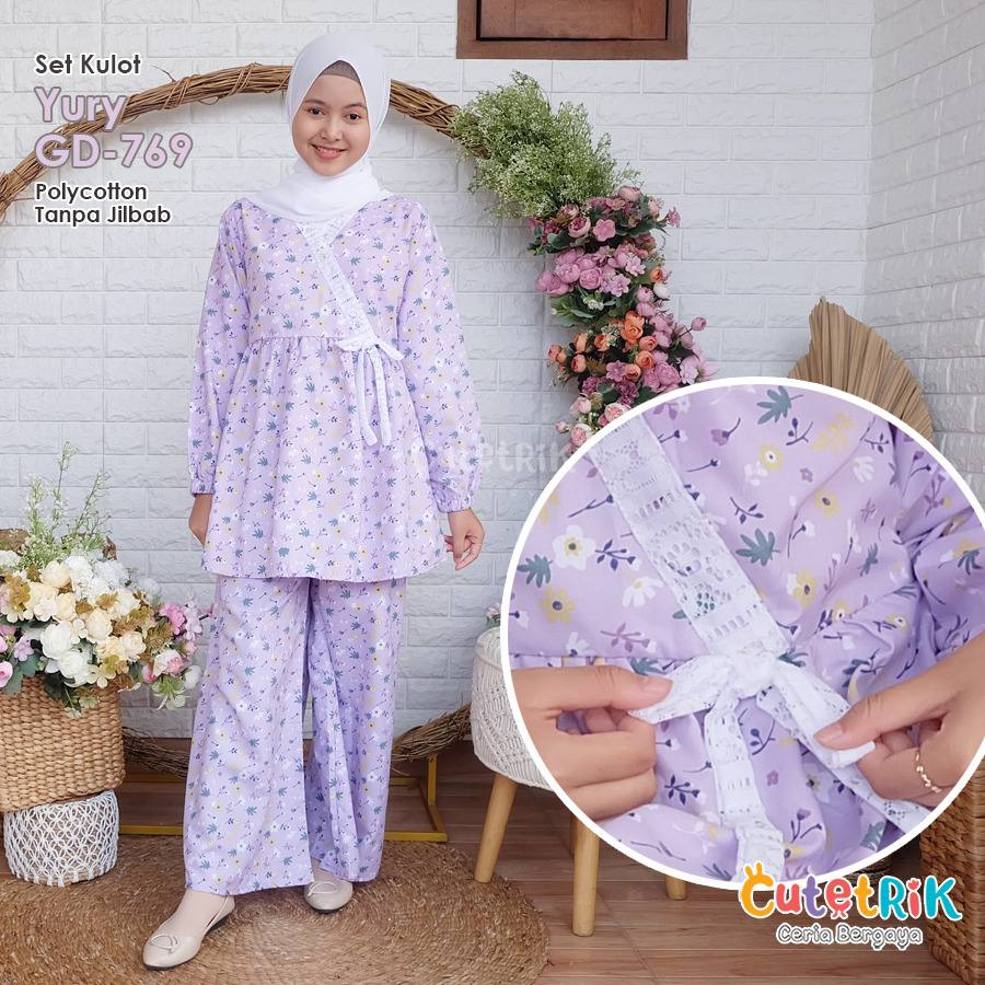 Setelan kulot cutetrik terbaru / set kulot yury cutetrik