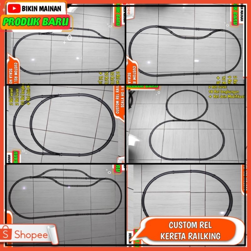 Rel kereta api skala HO (Aksesoris kereta railking)