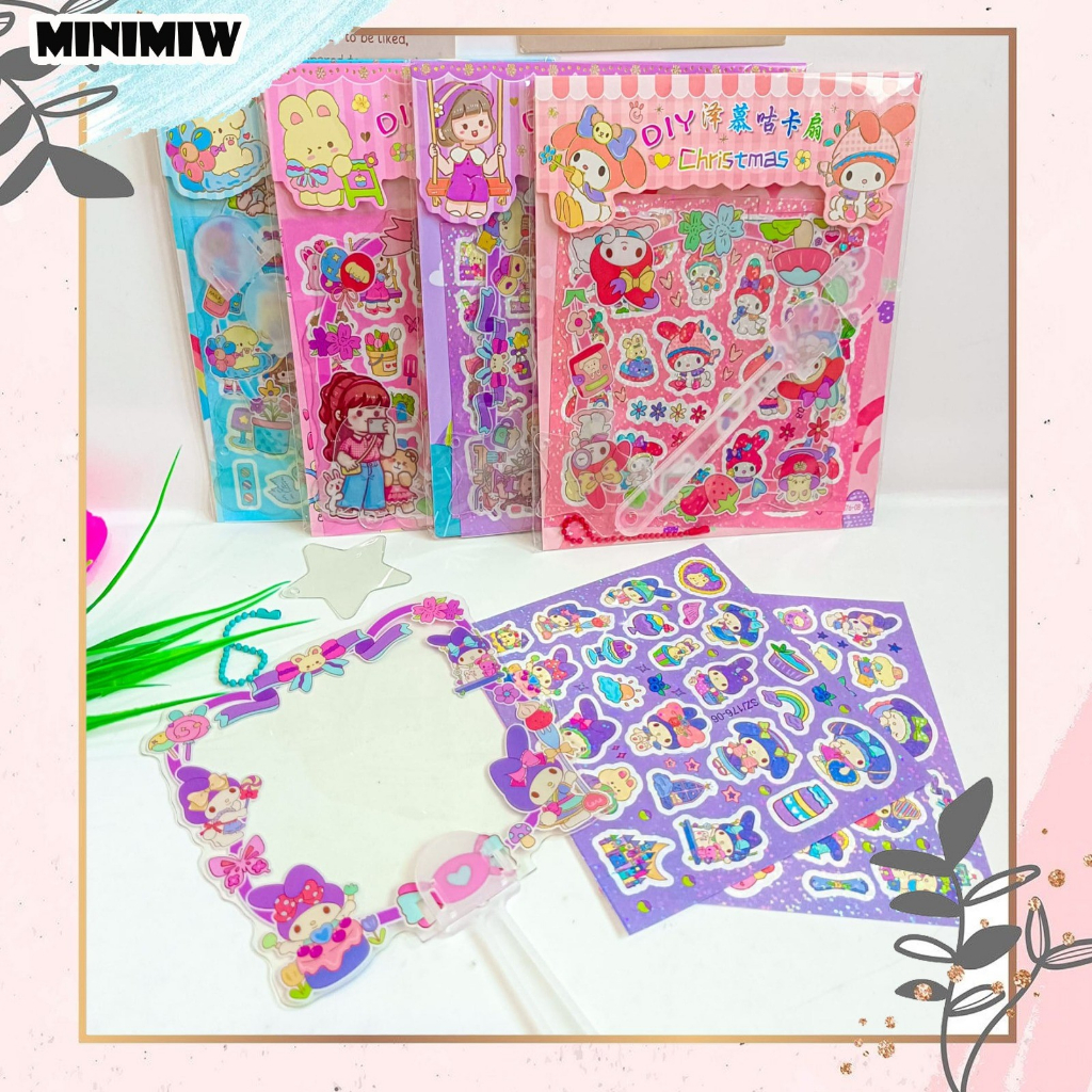 

STIKER DIY KIPAS SZ-176 SANRIO KARAKTER CEWE TERMURAH GANTUNGAN KUNCI PINSET PERATA STICKER Daily Manual Cute Pattern Decorative Tape Sticker Gift KADO UNIK STATIONERY Termurah