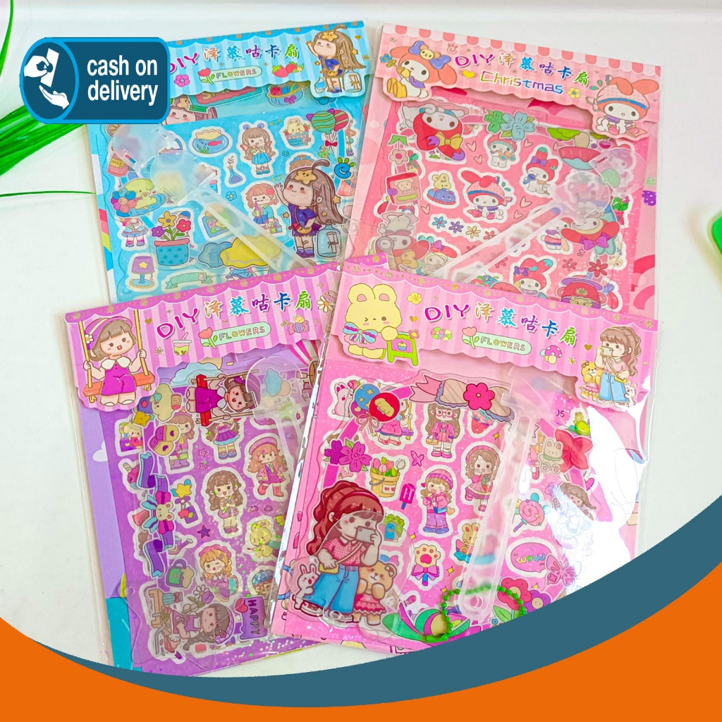 

STICKER DIY KIPAS SZ-176 TERMURAH GANTUNGAN KUNCI PINSET PERATA STIKER Daily Manual Cute Pattern Decorative Tape Sticker Gift CRAFT COD