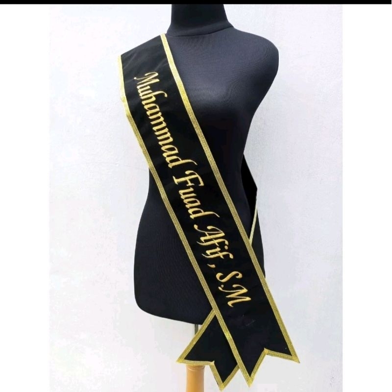 slempang selempang wisuda bordir