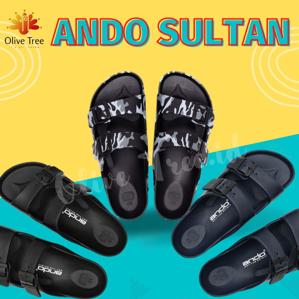 Sultan Sandal Selop Sultan Ando Pria Dewasa Sandal Laki-Laki Ringan Sandal Ando Original Sandal Pria