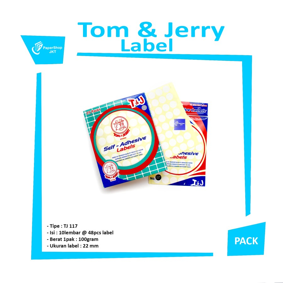 

TERMURAH!!! Tom and Jerry Label Paper (Per pack - small pack) No. 117