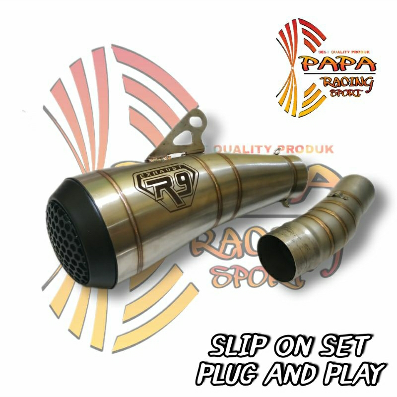 Knalpot R9 GP Slip on Ninja 250fi CBR250RR Ninja250r MT25 R25 Ninja mono Z250SL Z250fi