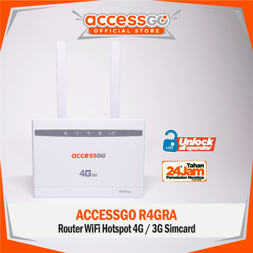 Router Wifi Sim card 4G AccessGo R4GRA 500MBPS External Antena