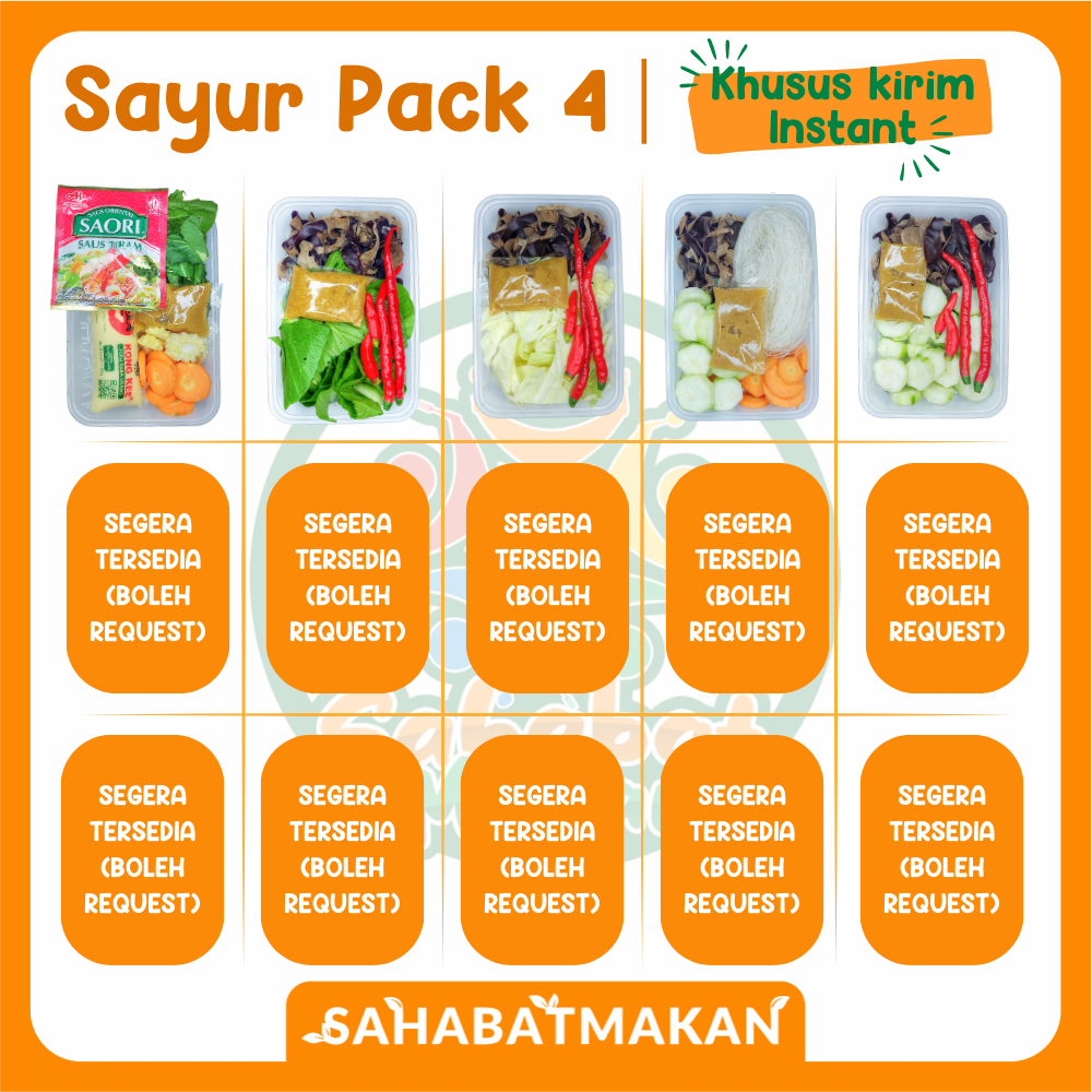 

[KHUSUS INSTANT] Sayur Pack / Prep / Instant. Murah dan Praktis #4 — Sahabat Makan Sayur Jogja