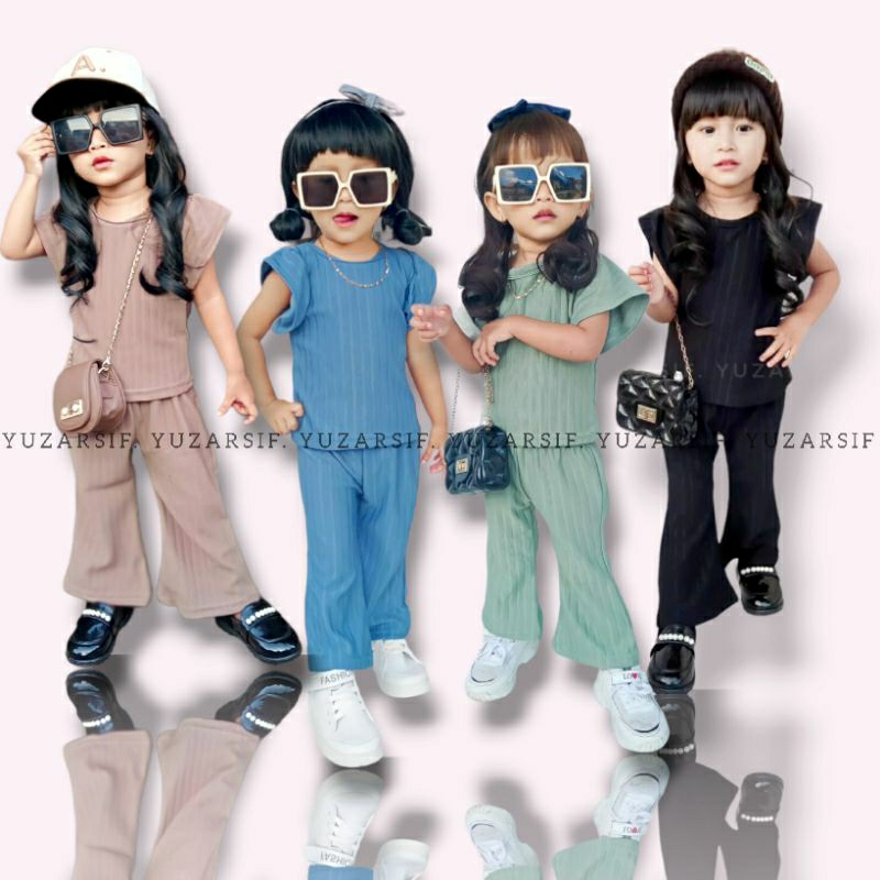 ONE SET Knit Anak Perempuan 2-8 Tahun