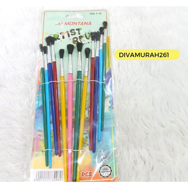 

Kuas cet Montana Brush TBS 1-12 isi 12Per1biji/Rp17.250