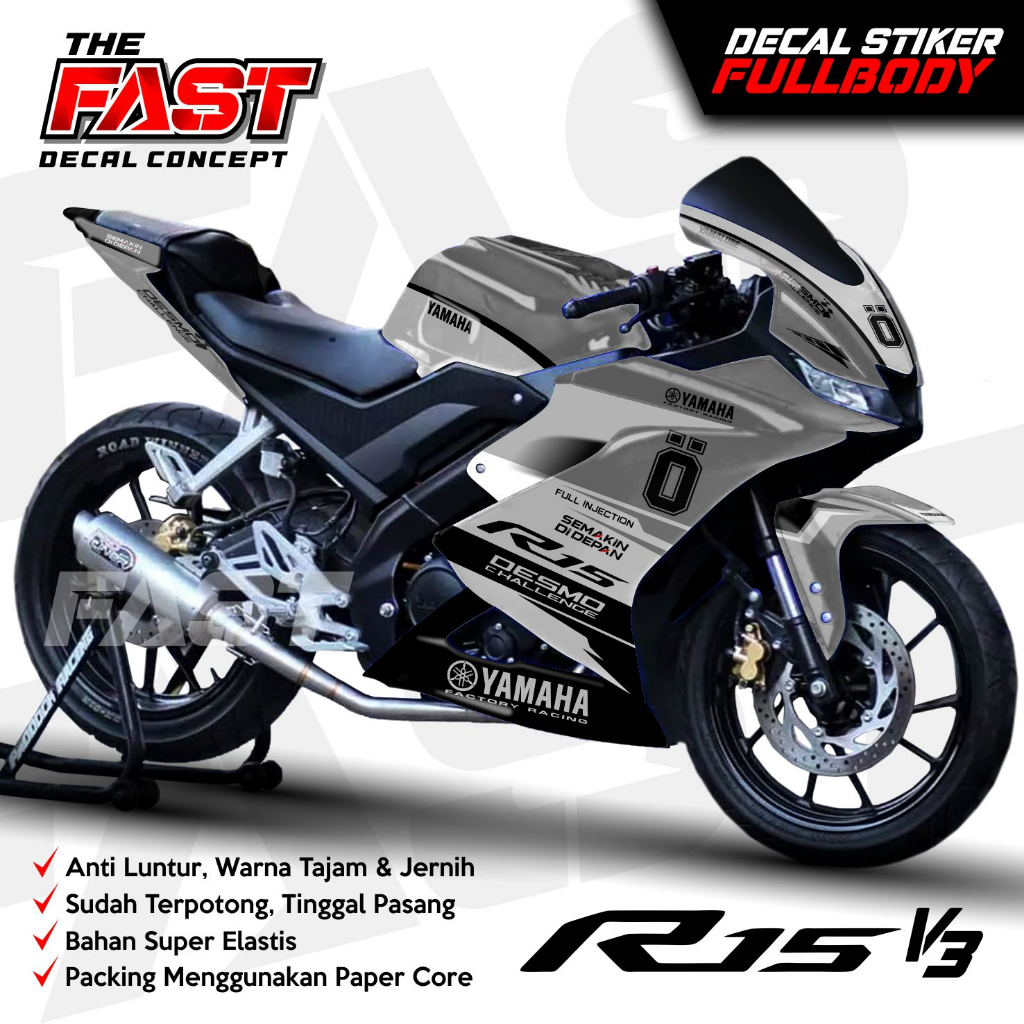 BISA COD_Decal Motor R15 V3 Full Body Stiker Yamaha R15 V3 Full Body Dekal R15 V3 Ohlins Variasi Str