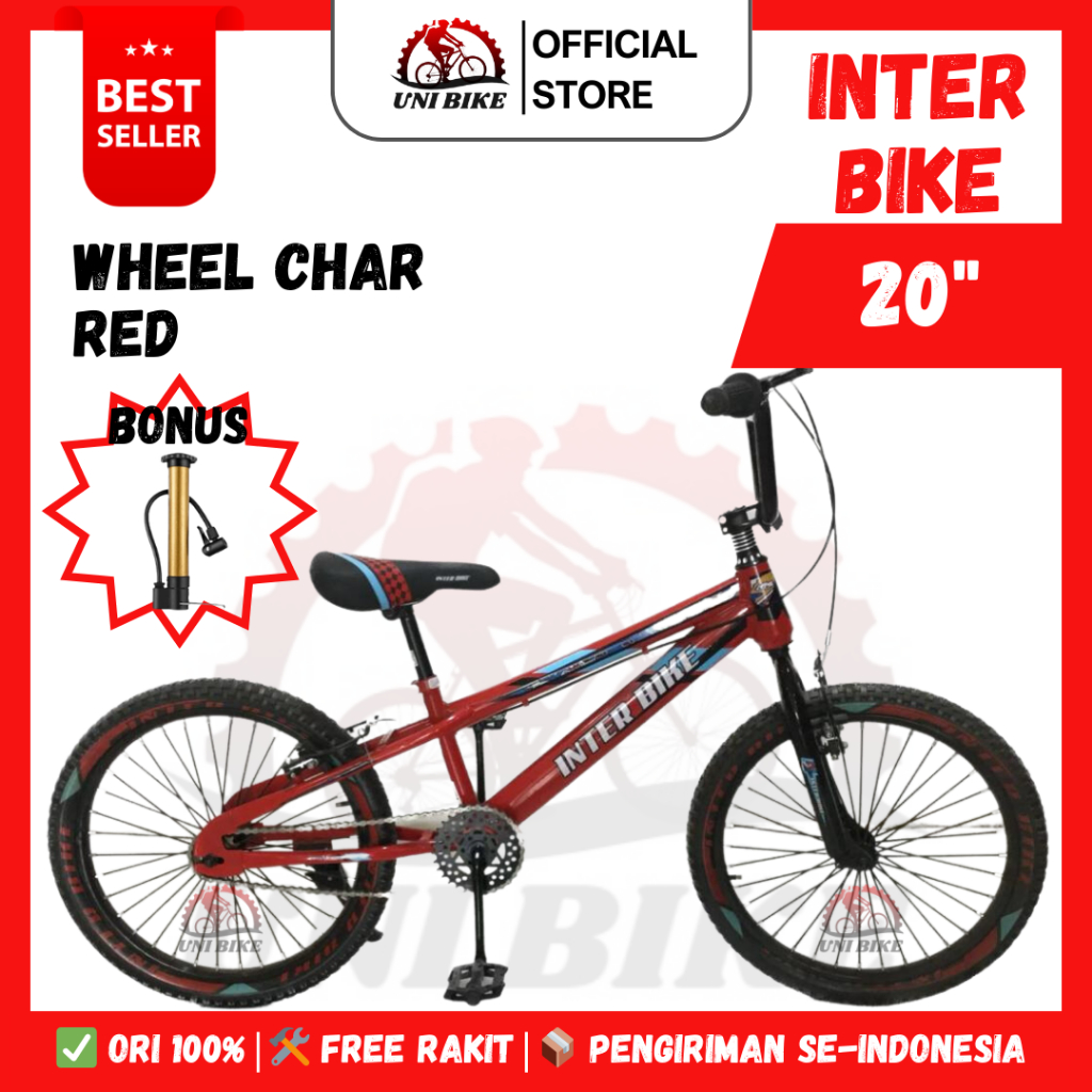 Sepeda BMX 20 inch INTERBIKE Anak Remaja Laki Perempuan Usia 8 Tahun Keatas Murah