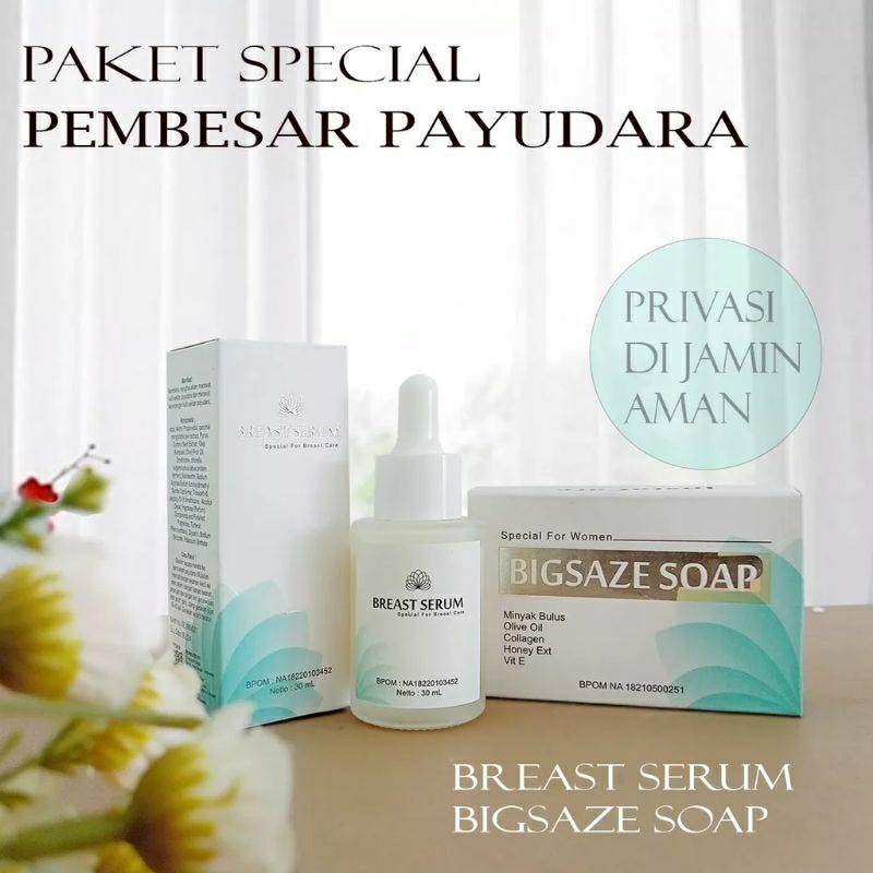 BREAST SERUM Pembesar Payudara Pengencang Payudara Ampuh Permanen - Bigsaze Soap Obat Pembesar Payud