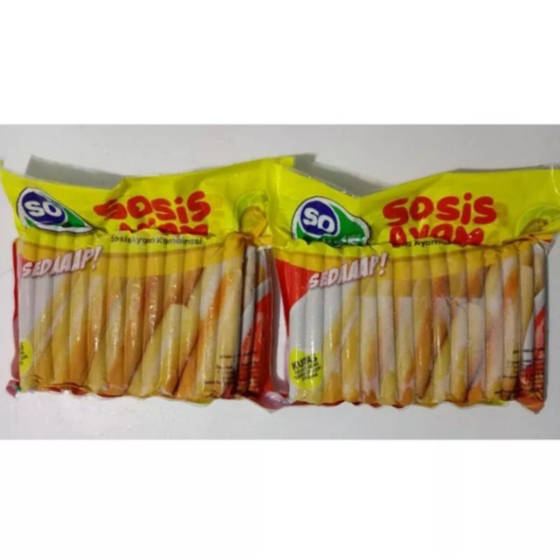 

Sosis Ayam So Nice 1 Kg Isi 40 Pcs