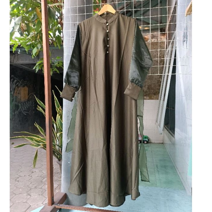 BerMus - Gamis Simpelmix organza by Akhtar Mode