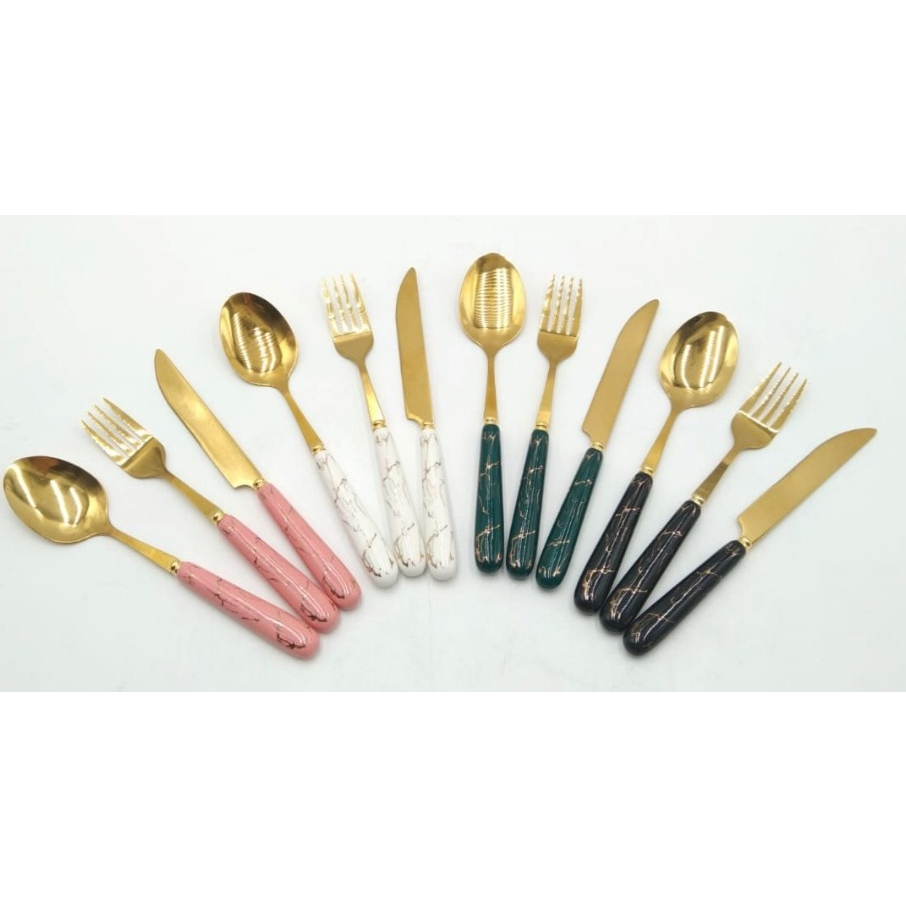 SENDOK KERAMIK WARNA/GARPU MAKAN KERAMIK/PISAU KERAMIK