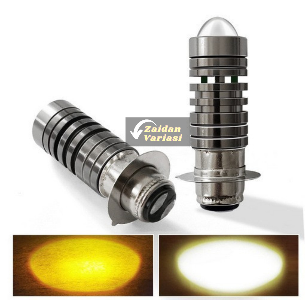 Lampu Led Motor 2 Warna - Bohlam H6 Super Terang Universal Bebek Dan Matic Lampu Utama Laser