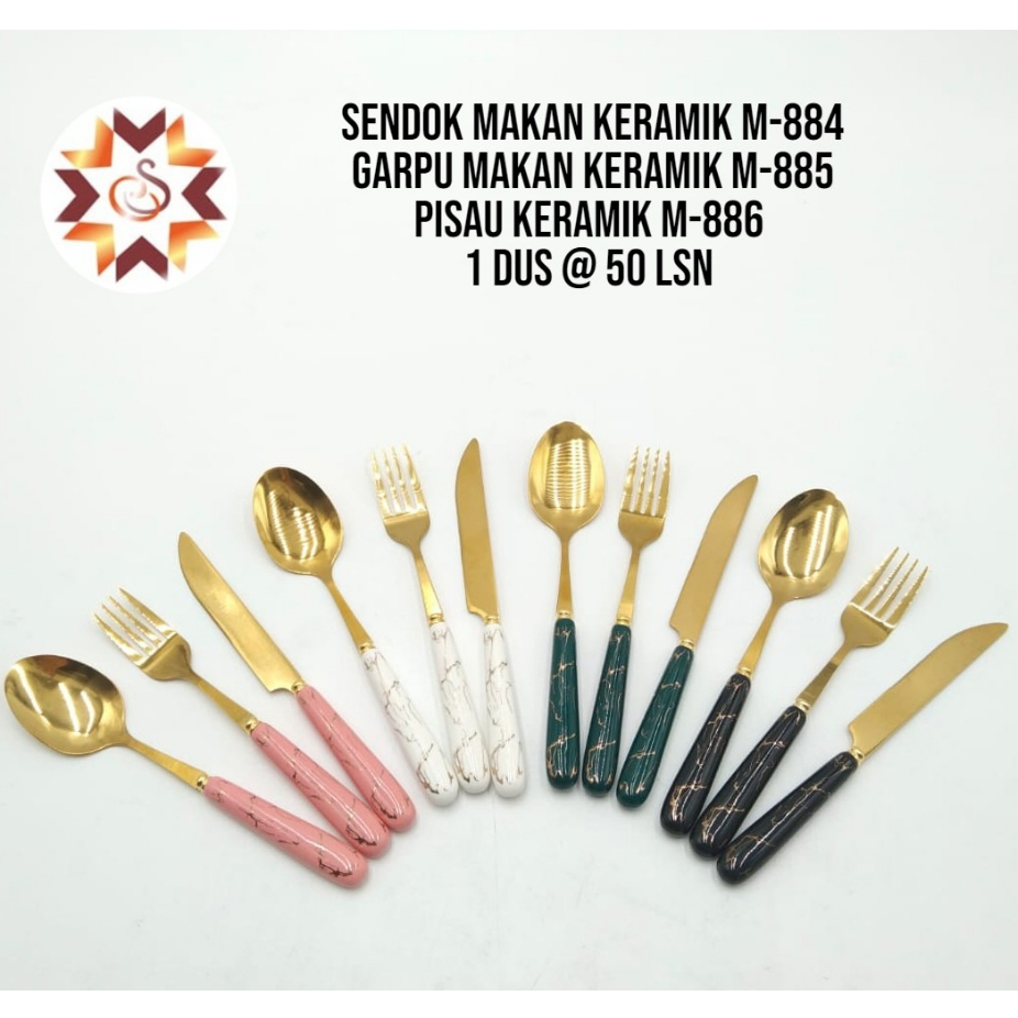 Sendok Makan Motif Marble/Sendok Makan/Sendok Makan Keramik/Sendok Makan Marble/Cutlery Set Motif Ma