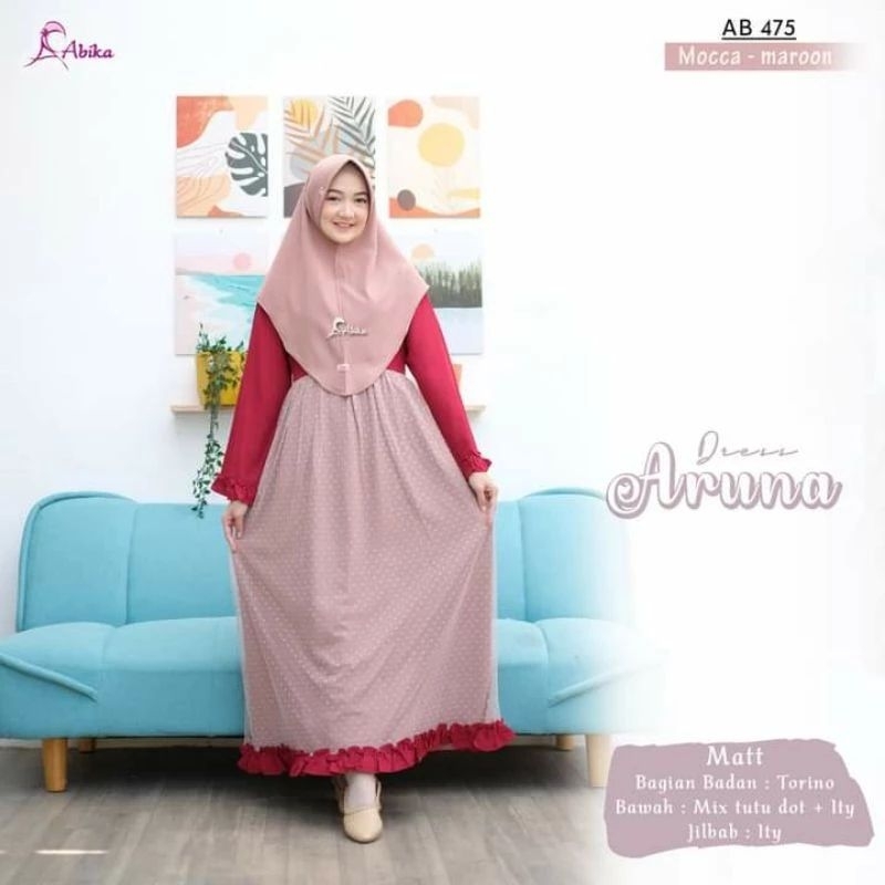 Gamis Abika Aruna Mom satu set (size XL)