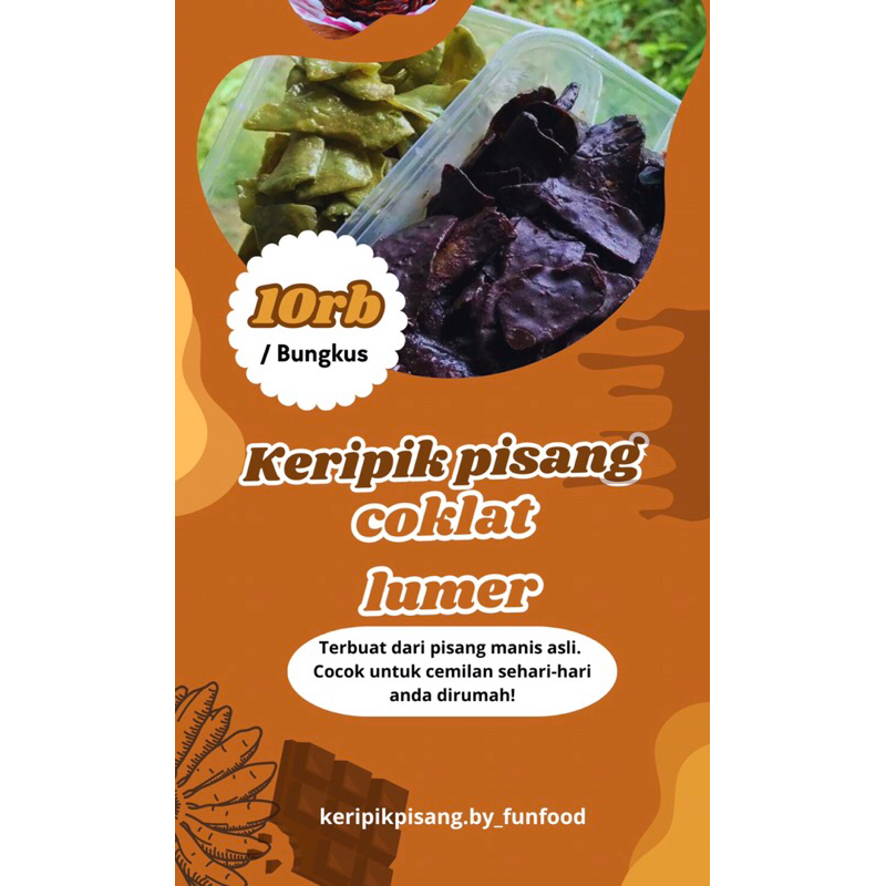 

Banana chips / keripik pisang coklat lumer net 500gr