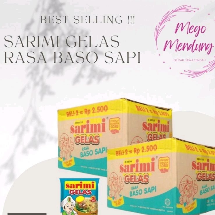 

SARIMIE GELAS KARTON 12 X 10 X 30g MURAH EXP 2024