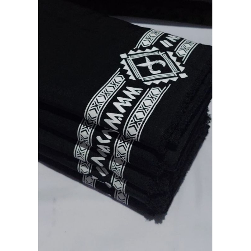 Sarung lontara sarung hitam pria lontara bugis makassar motif 2 warna putih