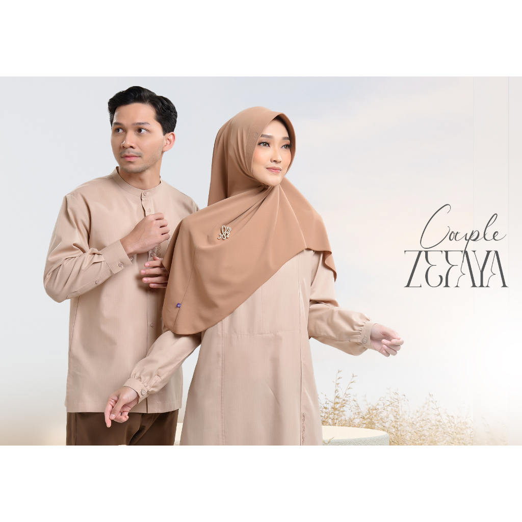 Baju Couple Dewasa Zefaya | Baju Muslim Couple Dewasa | Dresslim dewasa | Koko lengan panjang Dewasa