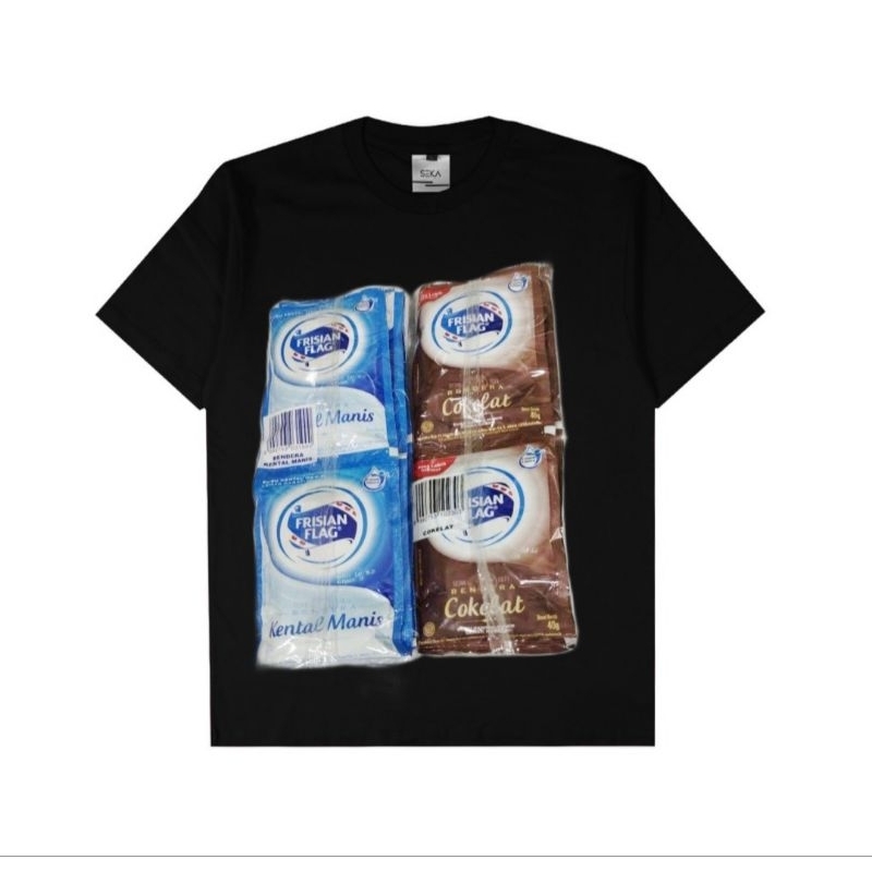 baju polos hitam bendera 2 renteng