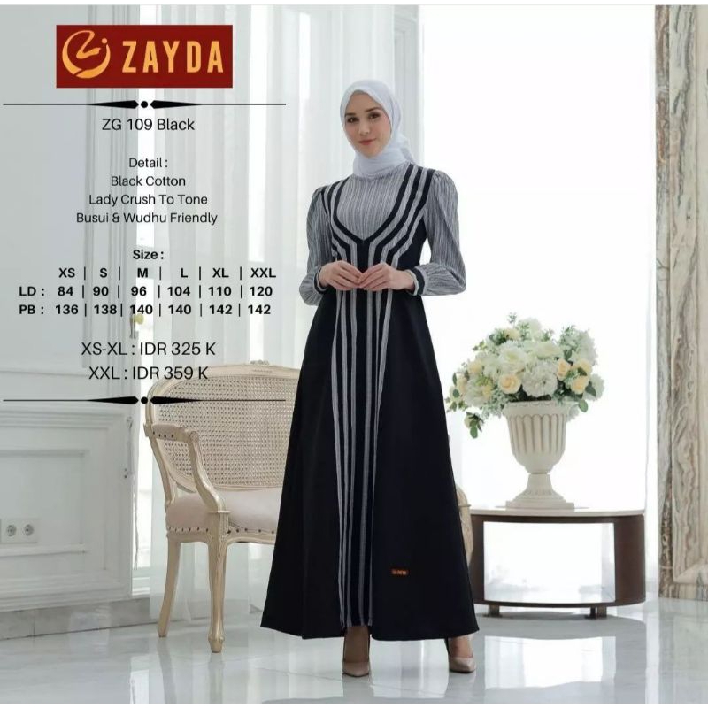 gamis dewasa busana muslimah terbaru/dress zayda 109 terbaru