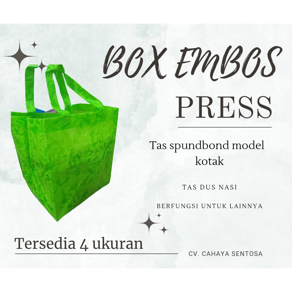 Tas Kain Hajatan Box Embos Press | Tas Spunbond
