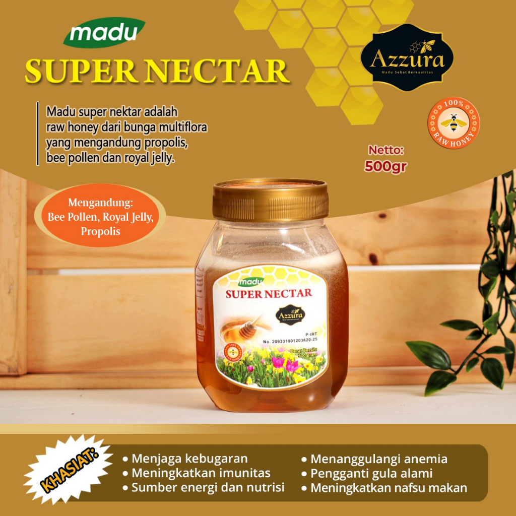 

madu untuk anti biotik alami stamina tubuh anemia dan daya tahan tubuh / madu super nectar