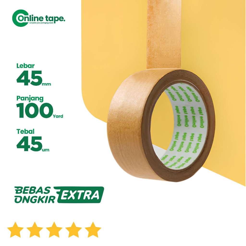 

Kraft Tape TERMURAH / Lakban Kertas Kraft Original / Lakban Kraft Real Terbaik / Kraft Tape Real TERMURAH