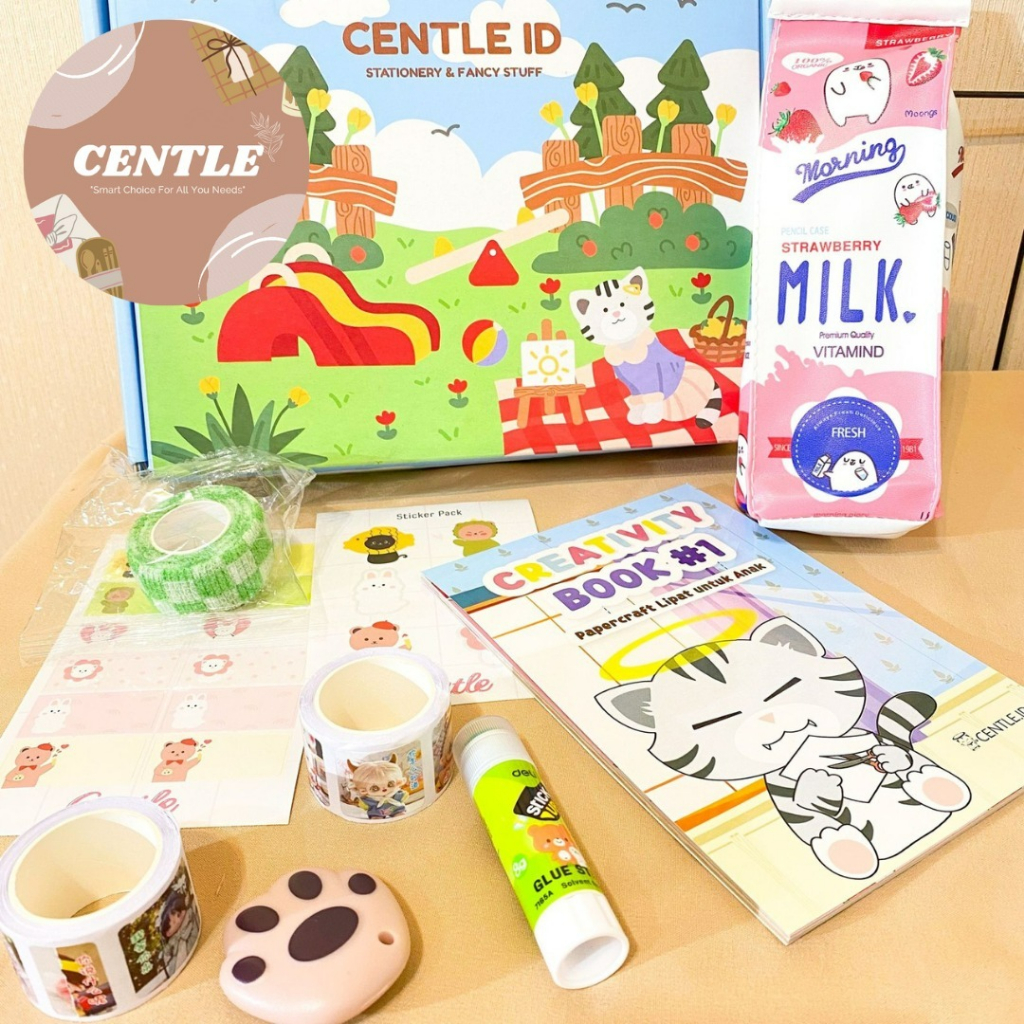 

CENTLE.ID PAKET SOUVERNIR ALAT TULIS DENGAN BOX ISI SUPER LENGKAP AESTHETIC