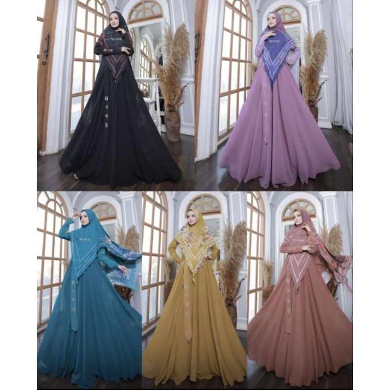 Dress Qalisya Set ( Umpak )& Maura Set Syari By Gallery Syarifah