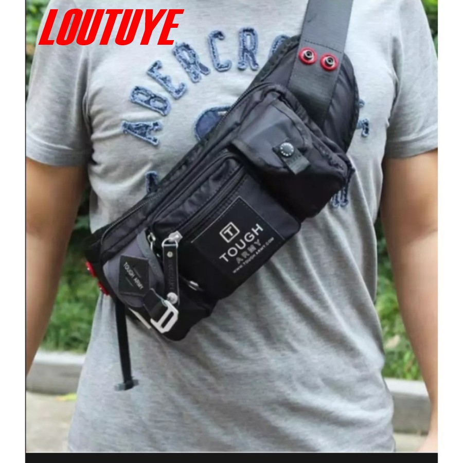 LOUTUYE Tas Pinggang Pria  tough army 5031