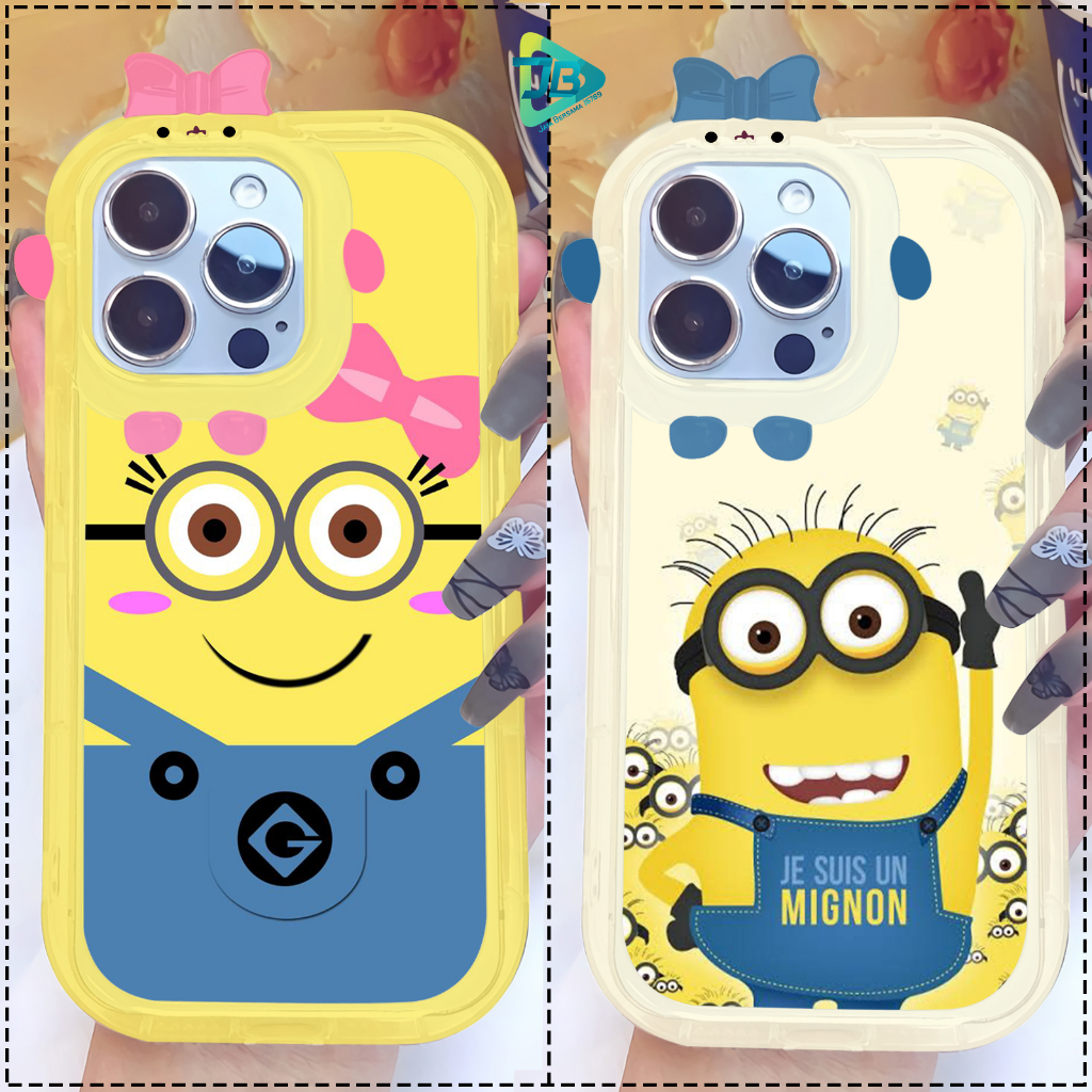 CUSTOM SOFTCASE SILIKON CASING FRAME KAMERA KARAKTER PITACU CUSTOM MINION FOR OPPO VIVO SAMSUNG REAL