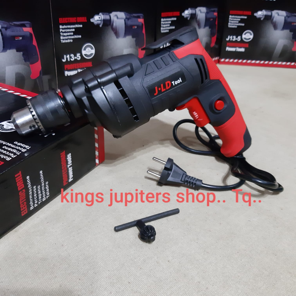 Mesin bor 13 mm JLD 135 SESUAI FOTO besi kayu VARIABEL SPEED BOLAK BALIK BOR 13MM JLD BOR 13MM