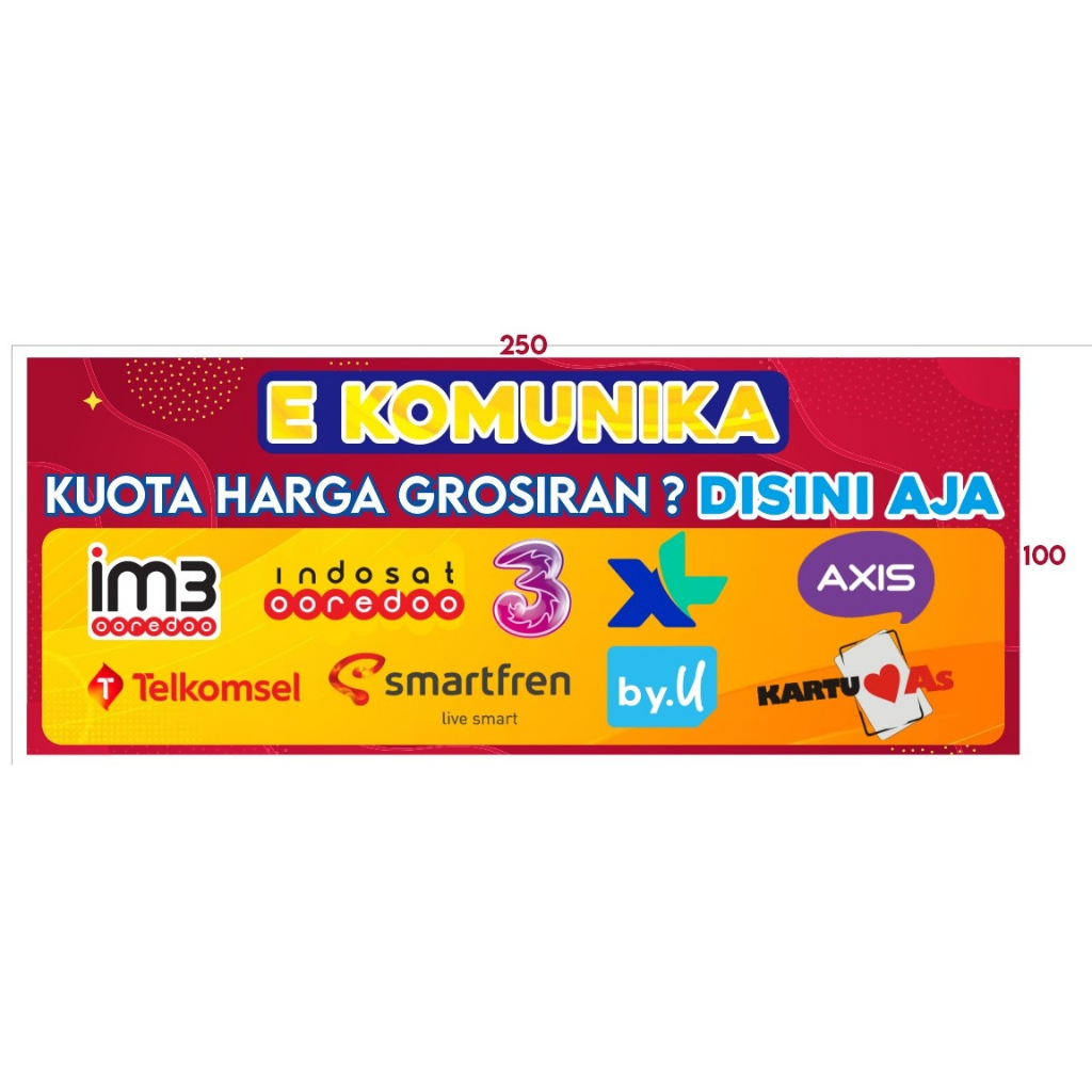 BANNER SPANDUK KONTER KUOTA PAKET DATA