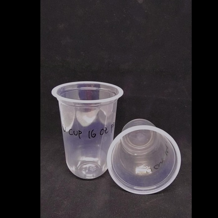 GELAS PLASTIK OVAL 16 OZ PP / U CUP 16 OZ PP @50 PCS