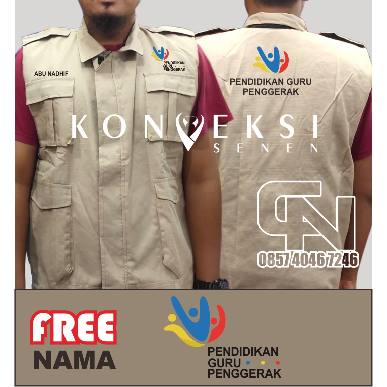 rompi guru penggerak seragam guru penggerak pdh guru penggerak vest guru penggerak rompi sekolah pen