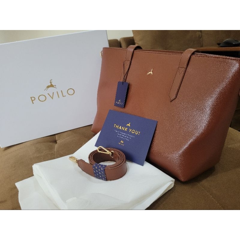 Povilo Kira Tote Bag Brown