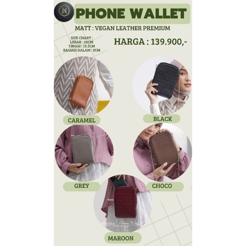 Tas cantik//NADHEERA PHONE WALLET//tas wanita//tas handphone.