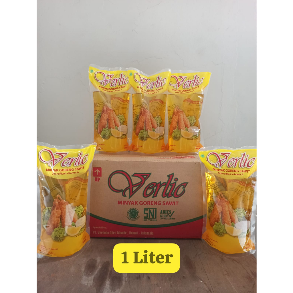 

Minyak goreng verlic 1 liter (1 dus isi 12 pouch)