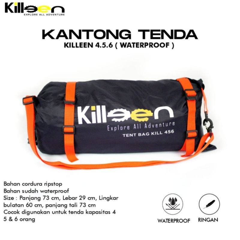 Tent Bag Tas Tenda Sarung Tenda Kapasitas 2 4 6 Orang Merk Killeen Anti Air
