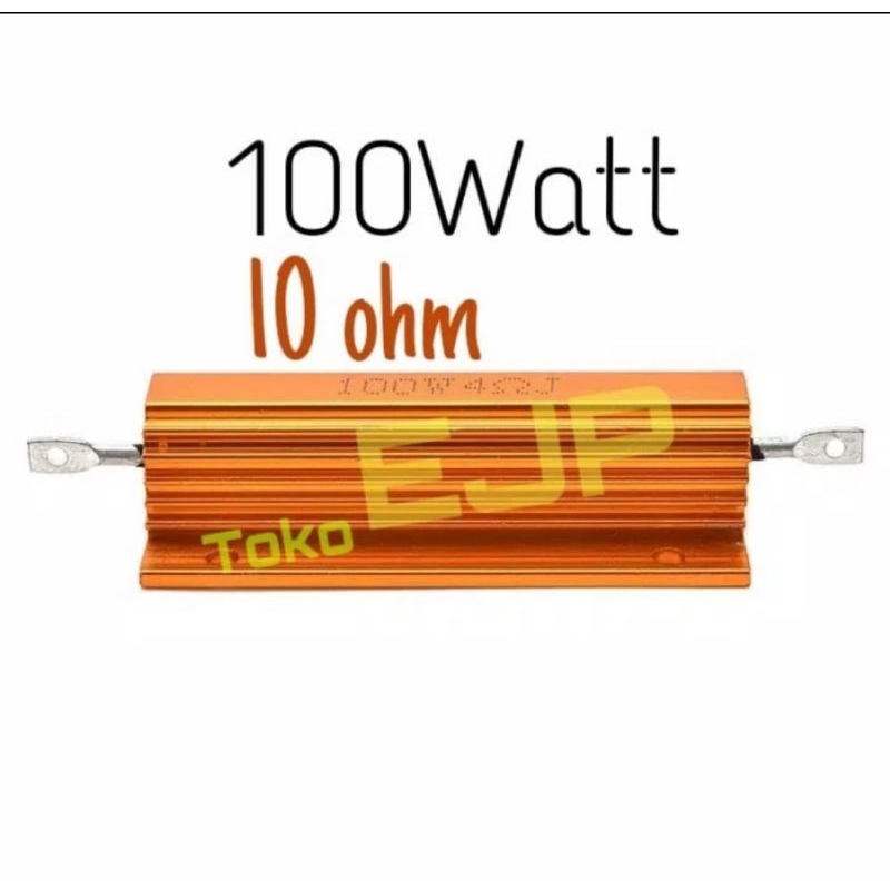 resistor 10 ohm 100w alumunium case kuning