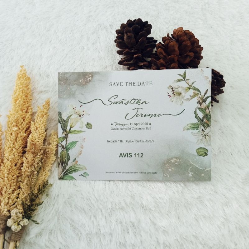 Undangan pernikahan estetik Avis 112