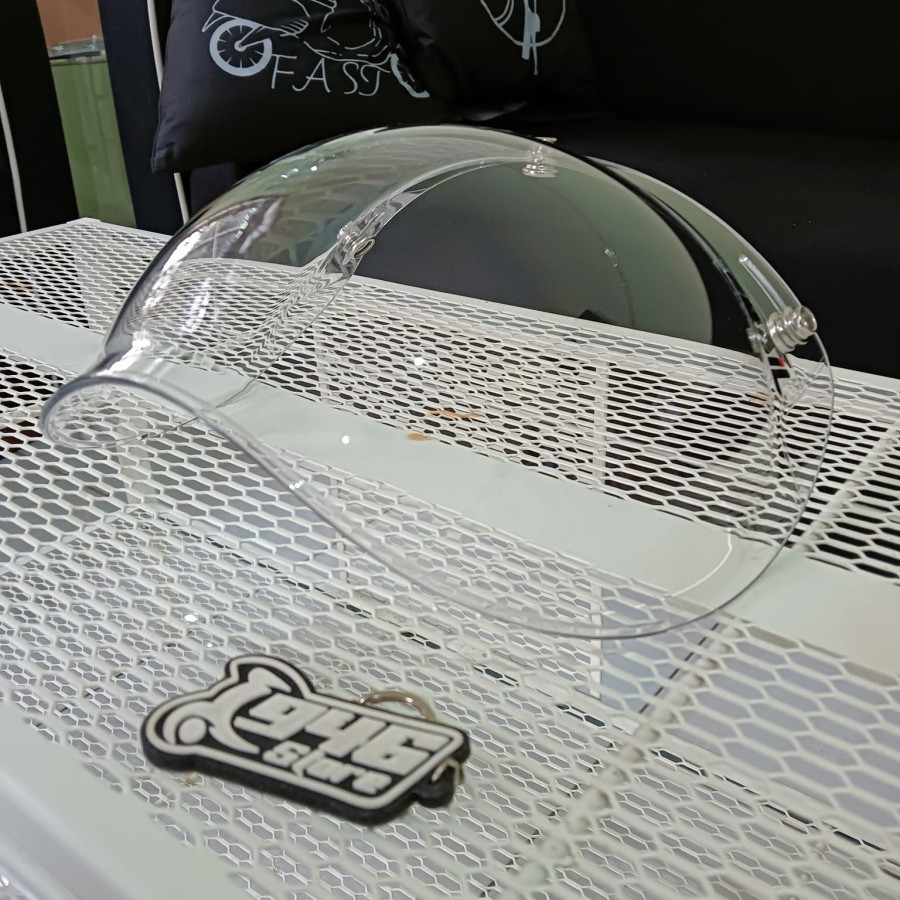 Snail Kaca Helm / Snail Visor Helm Vespa Retro F7 Clear