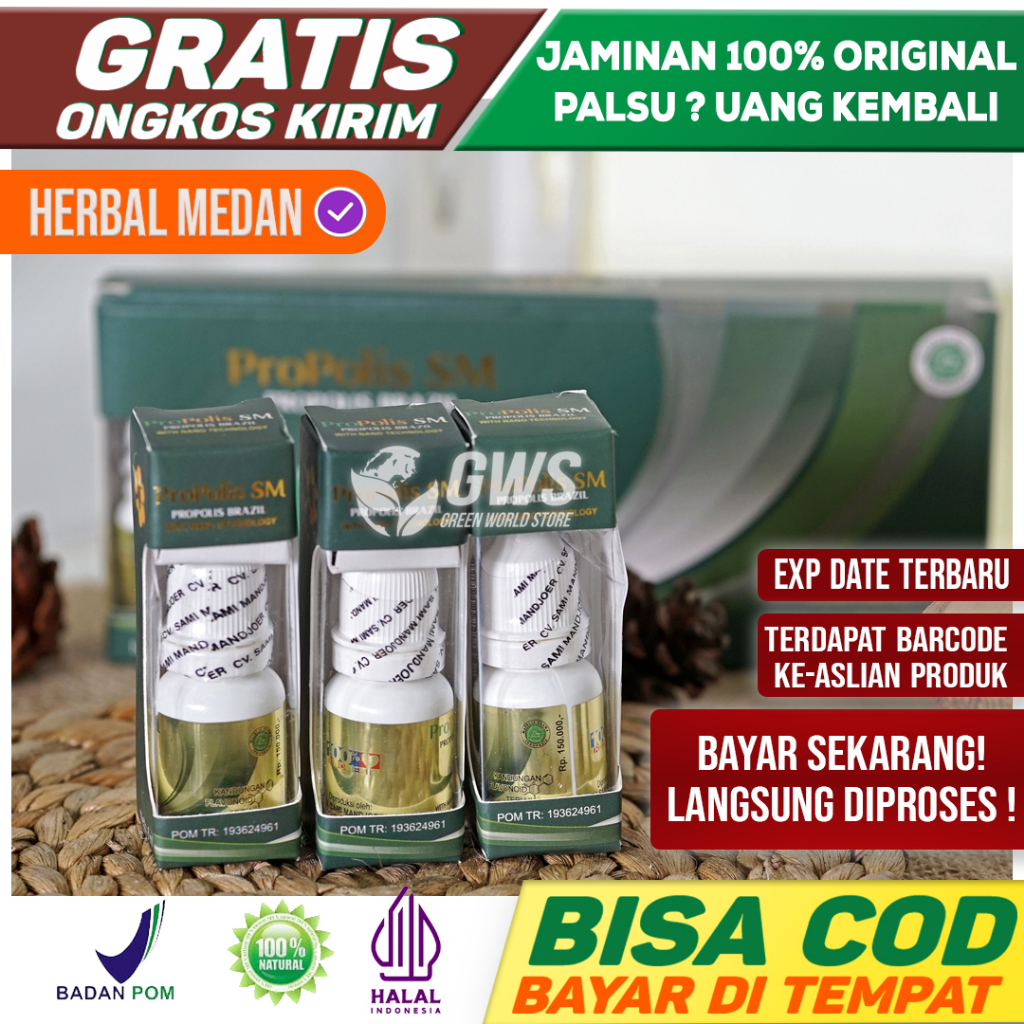 Propolis Obat Tumor Gigi, Plak Karang Gigi Kuning, Tukak Gusi, Bau Mulut, Perontok BPOM Herbal Alami