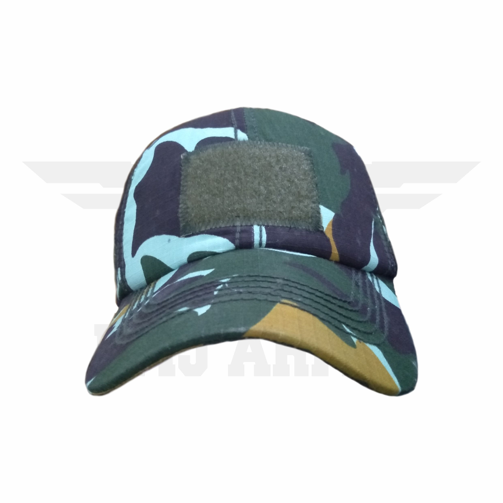 Topi Tactical Perekat Motif Loreng Pelopor Bahan Ripstop