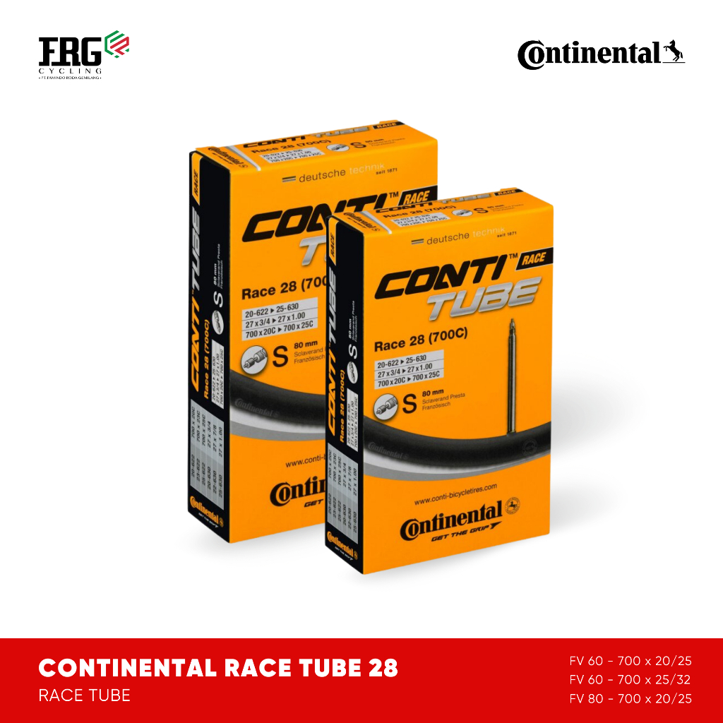 Continental - Ban Dalam Sepeda Roadbike Continental Race Tube 28 - FV 60 & FV 80